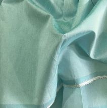 Sea Green Poly Raw Silk Faux Dupion 100% Polyester Upholstery Fabric Bri... - $6.49+