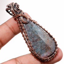 Ruby Fuchsite Gemstone Handmade Copper Wire Wrap Pendant Jewelry 2.70&quot; SA 594 - £5.16 GBP