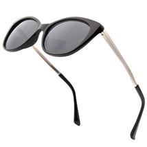 VITENZI Bifocal Reader Sunglasses Cat Eye Tinted Verona in Black +2.00 - $24.49