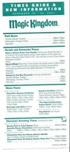 2002 walt disney world Magic Kingdom Times guide Flyer nov 10-16 - £7.65 GBP