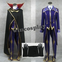 Code Geass Lelouch of The Rebellion ZERO Cosplay Costume Custom Made - £90.82 GBP