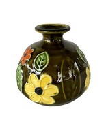Fred Roberts Vintage Ceramic Bud Vase Floral Glazed Japan Green Orange Y... - $239.89 MXN