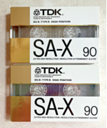 (2) TDK SA-X  90 1988 Japan Type II Blank Cassette Tape Sealed NOS Tapes - $54.95