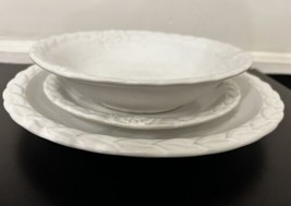 Vintage Christian Dior French Country Rose Oyster 3 Piece Place Setting - $91.92