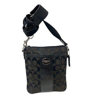 Primary image for Coach purse Brown Legacy signature Swingpack crossbody canvas bag