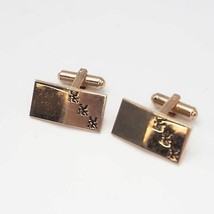 Cufflink Set Mens Hickok Mid Century Design Gold Tone - $39.92