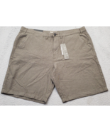 JACHS New York Chino Shorts Men&#39;s 38 Green Linen Bleecker Fit Casually T... - $40.33 CAD