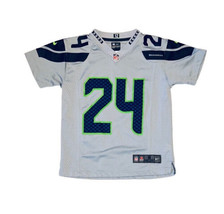 Seattle Seahawks Jersey Boys Small Grey Marshawn Lynch 24 On Field Nike - £39.34 GBP