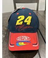 Dupont Motorsports Jeff Gordon #24 Hat Adjustable Orange Blue Winners Ci... - $14.84