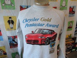 Vintage 90s Chrysler Viper Gray Crewneck Sweatshirt Size M - £45.10 GBP