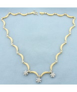 Unique Diamond Station Necklace in 14k Yellow Gold - $68,047.22 MXN