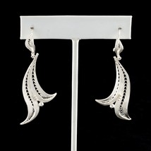 Argento Sterling .925 Filigrana Foglia Orecchini a Goccia Ottimi Regalo ... - $192.80