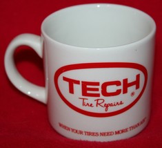 Tech Tire Repairs Ceramic Promo Coffee Mug Cup Wheels Cars - £15.50 GBP