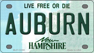 Auburn New Hampshire Novelty Mini Metal License Plate Tag - $14.95