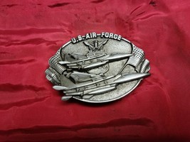 United States Air Force Belt Buckle J132  Bergamont Brass 1982 Armed Ser... - $9.49
