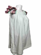 Pitusa Women’s Petite Mint Green Sleeveless Blouse Ruffle Straps Lined - $13.55
