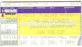 The Wallflowers Ticket Stub July 21 2001 Myrtle Beach South Carolina - £11.86 GBP