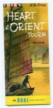 BOAC &amp; Cook&#39;s 23 Day Heart of the Orient Tours Brochure 1963-64-65 - £13.99 GBP