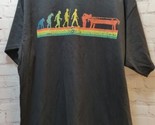 Rainbow on black evolution to pool player Men&#39;s L Large t-shirt  L large - $14.84