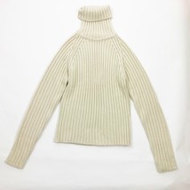 H&amp;ML.O.G.G. Cowl Turtle Neck Sweater Chunky Cable Knit Large Long Sleeves - $25.73