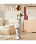 Buttler Statue Big Polar Bear, Handmade Home Decor Guest Serving Tray, B... - $499.00