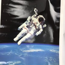 Vtg NASA Poster Spacewalk 1984 Challenger Bruce McCandless Hansen Planet... - £11.89 GBP