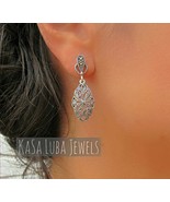 Marcasite Sterling Silver Dangle Earrings: Anniversary Jewelry - $1,136.13 MXN