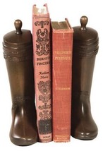 Bookends Bookend EQUESTRIAN Lodge Boots Resin Hand-Painted Hand-Cast Pai - $229.00