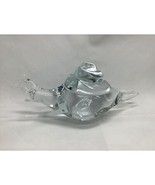 Murano Clear Art Glass Snail 6.5 Inch Fairy Whimsy Cottage Cabincore Fol... - $24.31