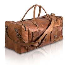 FR Fashion Co. 32&quot; Men&#39;s Grain Leather Duffel Bags - £91.46 GBP+