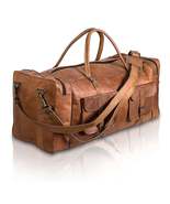 FR Fashion Co. 32&quot; Men&#39;s Grain Leather Duffel Bags - £93.51 GBP+