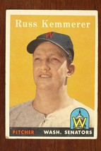 Vintage Baseball Card Topps 1958 #137 Russ Kemmerer Washington Senators Pitcher - £7.59 GBP