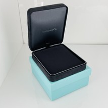 Tiffany Large Necklace Storage Gift Presentation Black Suede Box and Blue Box - £95.10 GBP