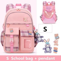 Waterproof School Bags With cartoon pendant Light Weight Children Backpack schoo - £58.09 GBP