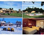 Collins Motel Postcard Mackinac Bridge St Ignace Michigan  - $9.90