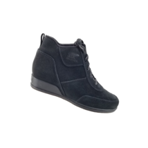 Sorel Womans Suede Wedge Ankle  Winter Boots Size 7.5 Black - £65.40 GBP