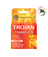 3x Packs Trojan Charged Orgasmic Pleasure Lubricated Latex Condoms - 3 P... - $22.07 CAD