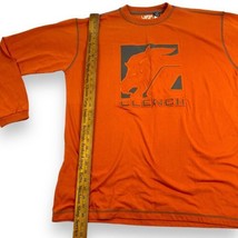Long Sleeves Heavyweight T-Shirt Orange Size XL CLENCH JEANS Logo Men&#39;s - £8.45 GBP