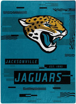 Jacksonville Jaguars Plush 60&quot; by 80&quot; Twin Size Digitize Raschel Blanket - NFL - £38.88 GBP
