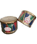 Vtg Candles Lot Of 2 Little Drummer Boy Christmas Holiday Red Blue Green... - $385.16 MXN