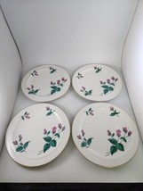 Qty 4 Vintage Easterling Bavarian China &quot;Radiance&quot; Dinner Plates Pink Ro... - £32.71 GBP