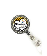 Pittsburgh Steelers girl work Retractable Reel ID Badge Holder football ... - $4.93