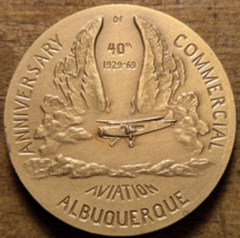 1969 Albuquerque, New Mexico Aviation Charles Lindbergh Paul Keith Bronz... - £11.50 GBP