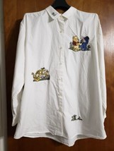 Vintage The Disney Store 90s Winnie Pooh Button Down White Embroidery Si... - £30.07 GBP