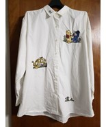 Vintage The Disney Store 90s Winnie Pooh Button Down White Embroidery Si... - £29.60 GBP