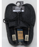 Dluxe by Dearfoams Men&#39;s Dilan Slippers Charcoal Gray Size Small 7-8 NWT - $13.46 CAD