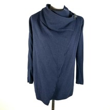 Tahari Wrap Cardigan Sweater Womens XS Navy Blue Extrafine Merino Strappy - £26.35 GBP