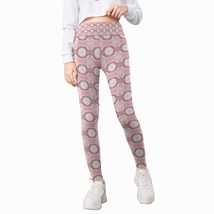 Girls Printed Leggings Pink/White Circle Sizes S-4X Available! - $26.99