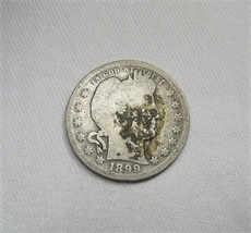 1899-S Silver Barber Quarter Coin AH801 - £19.27 GBP