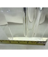 Vintage MCM Tizo Design Bud Vase Crystal Rectangular Minimalist No chips - $461.33 MXN